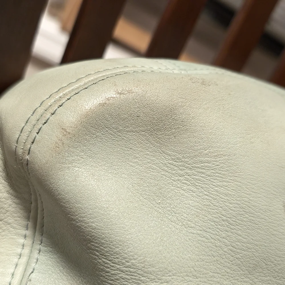 Vintage Coach leather soho zip boho shoulder bag aqua green M6H-4161,made in USA - Picture 15 of 16